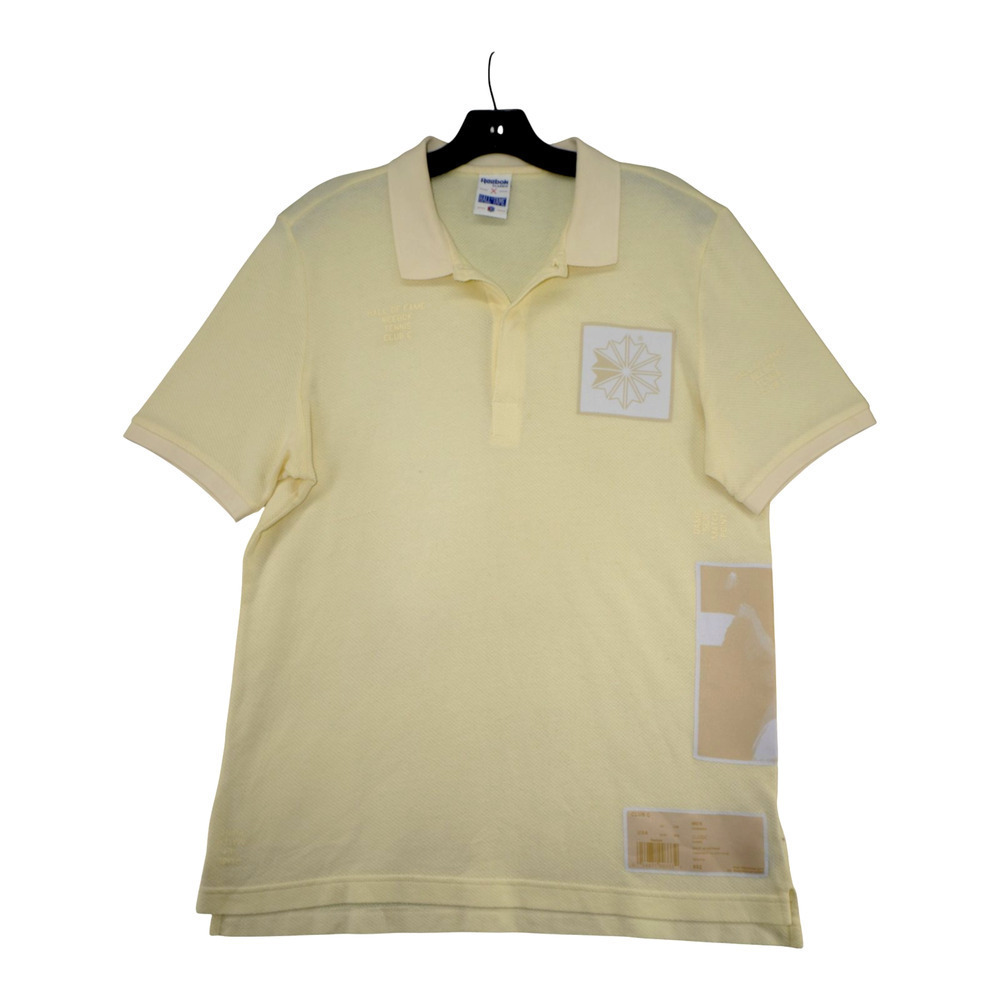 Reebok x Hall of Fame Tennis Club C Polo Shirt Men’s Large yello Beige Classic R